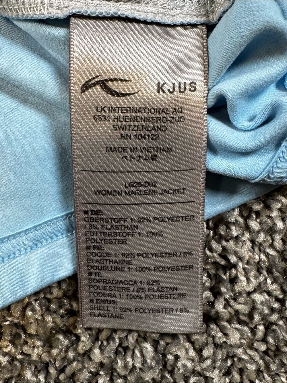 KJUS Marlene Hogs Head Ireland Jacket Women 38 M Blue Full Zip Golf Performance - Picture 9 of 9